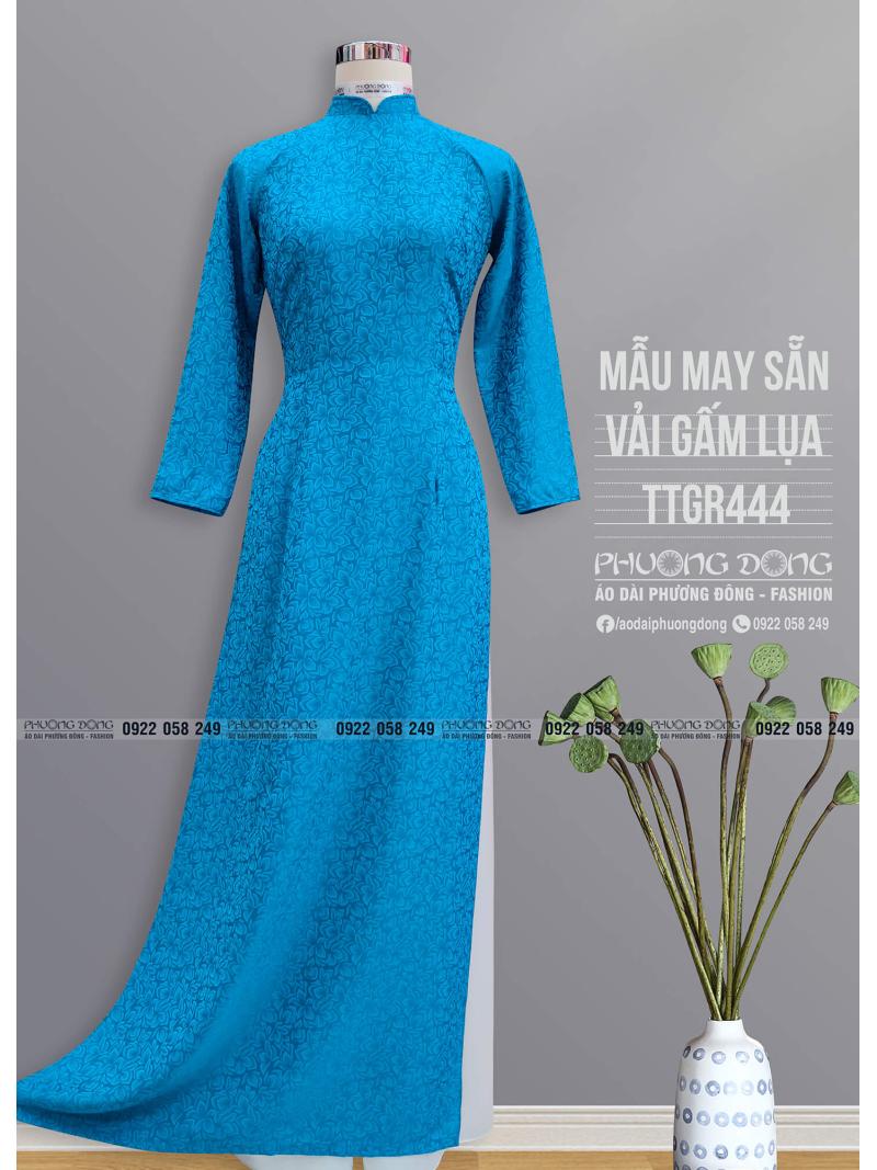 Áo Dài Truyền Thống Gấm Lụa TTGR444